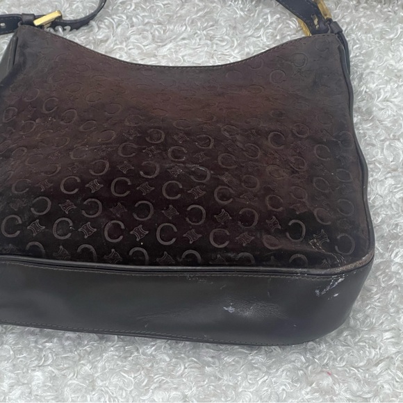 Celine Suede Leather C Logo Shoulder Bag - Picture 8 of 16